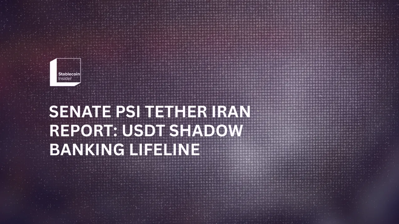 Tether Iran Senate Report: USDT Called Shadow Banking Lifeline