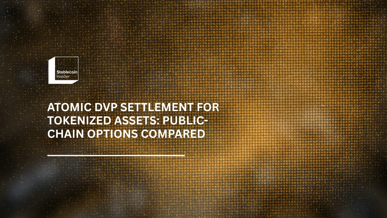 Atomic DvP Settlement for Tokenized Assets: Public-Chain Options Compared (2026)