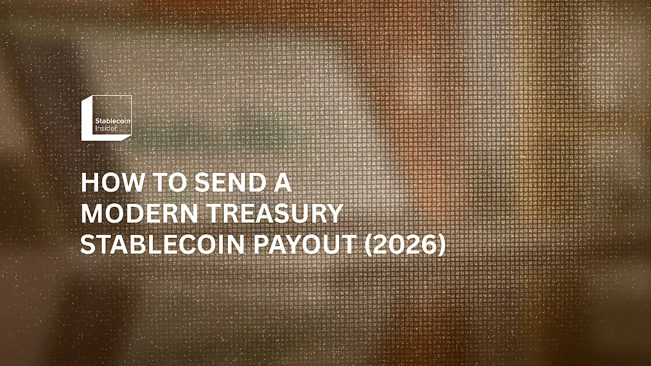 How to Send a Modern Treasury Stablecoin Payout (2026)
