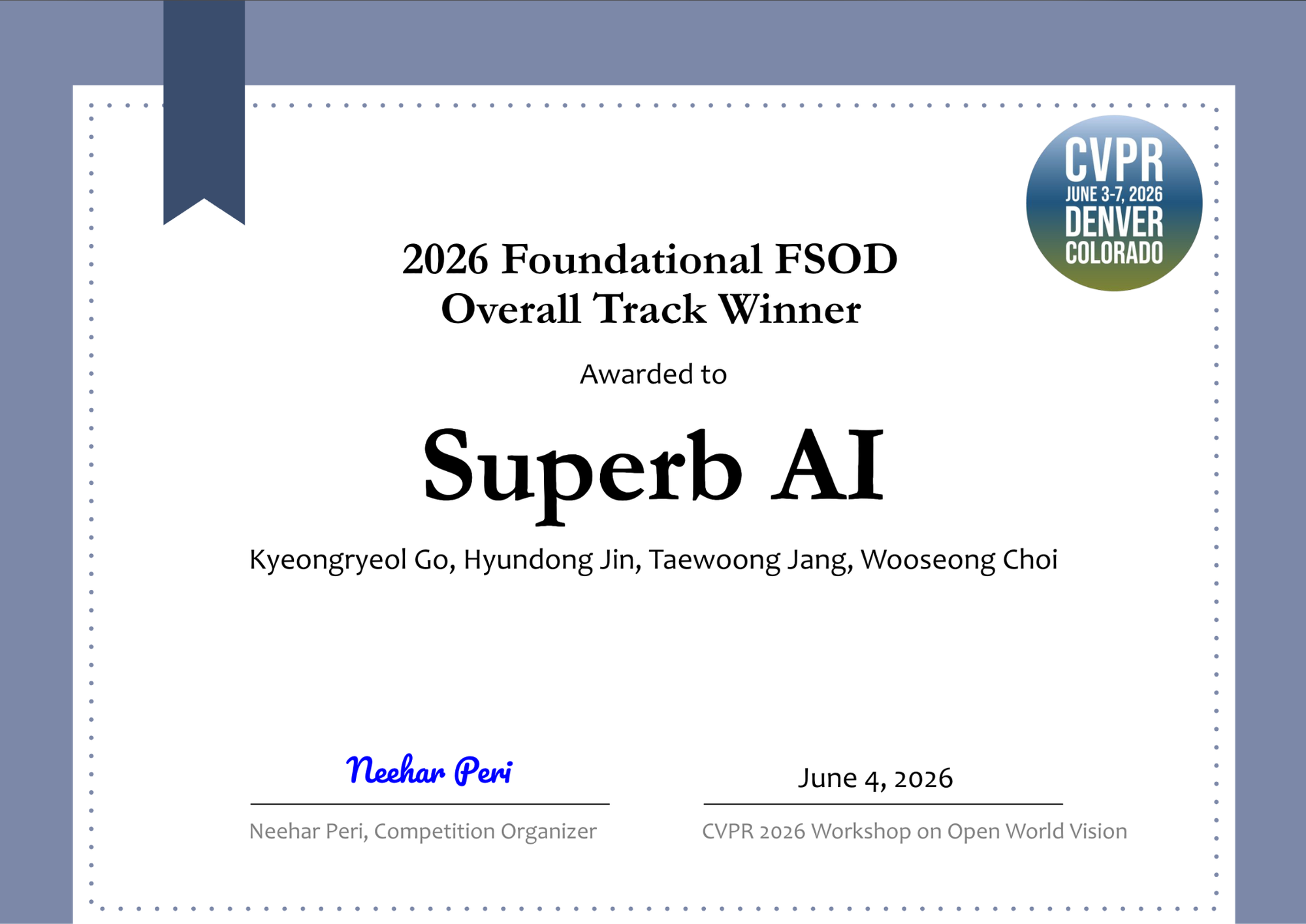 2026 파운데이셔널 FSOD 우승, 슈퍼브에이아이팀