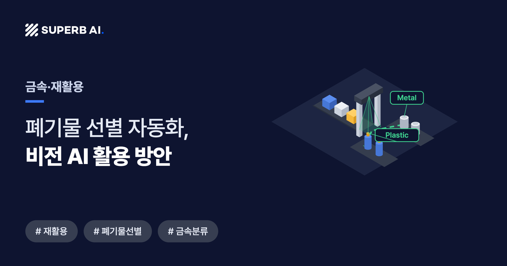 재활용 선별 AI 썸네일 - 폐기물 선별 자동화 비전 AI 활용 방안