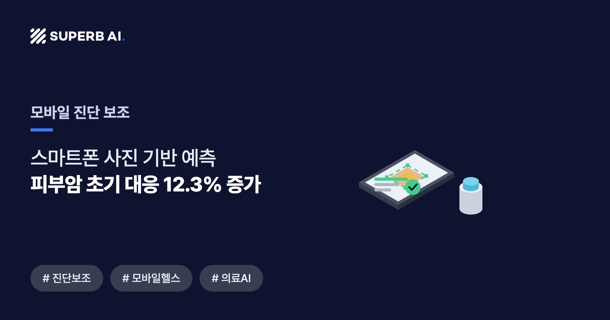 모바일 진단 보조 사례 썸네일 — 피부암 초기 대응 12.3% 증가