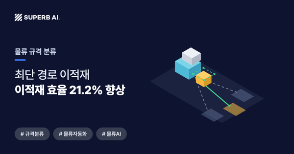 물류 규격 분류 사례 썸네일 — 이적재 효율 21.2% 향상