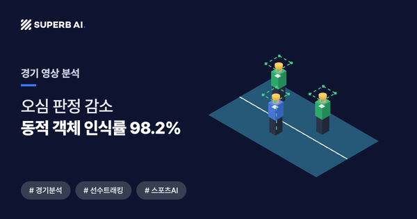 경기 영상 분석 사례 썸네일 — 동적 객체 인식률 98.2%
