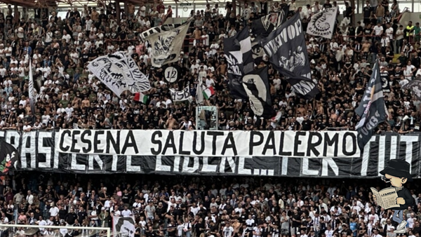 La Curva Mare Cesena saluta gli UCS Palermo.