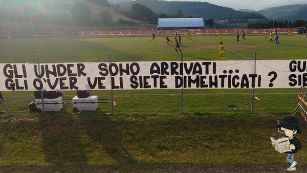 Lo striscione della Curva Sud Siberiano.