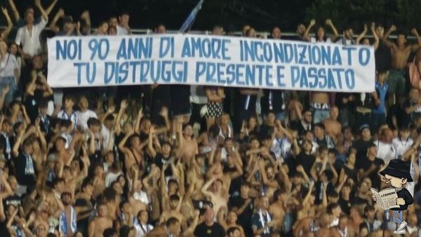 Pescara, striscione contro Sebastiani in Curva Nord.