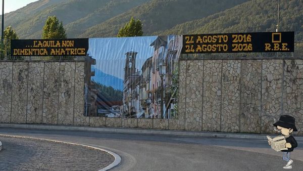 L'Aquila, lo striscione dei Red Blue Eagles 1978.