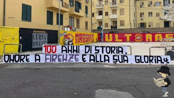 Catanzaro, omaggio agli Ultras Viola per il centenario.
