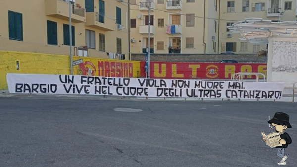 UC73, lo striscione in ricordo di Alessandro.