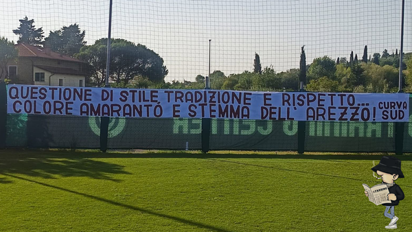 Caso maglia ad Arezzo: la Curva Sud alza la voce.