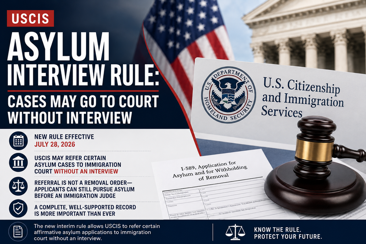 USCIS Asylum Interview Rule: Cases May Go to Court Without Interview