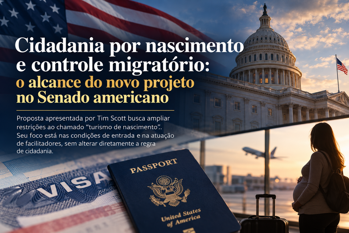 Cidadania por nascimento e controle migratório: o alcance do novo projeto no Senado americano