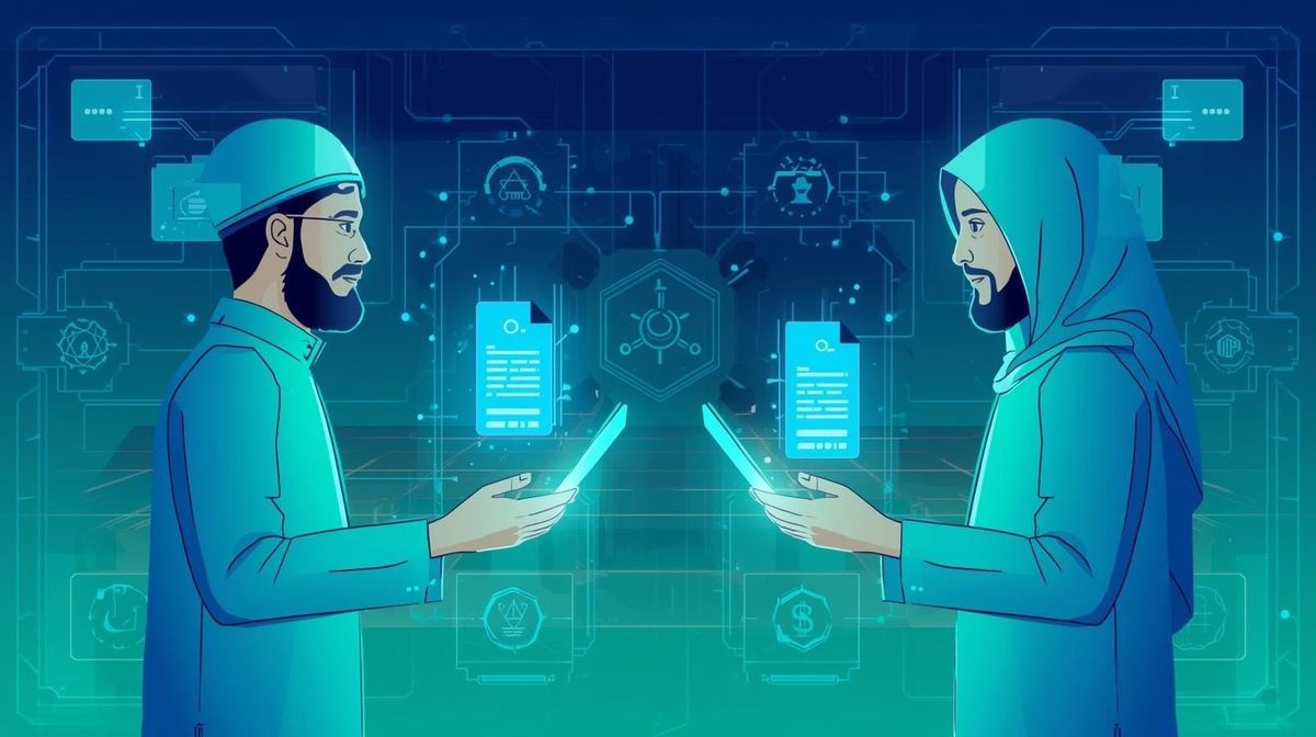 Shariah governance framework enhanced by blockchain technology showing transparency and compliance layers