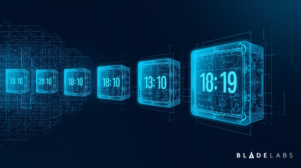 Immutable timestamp verification on blockchain demonstrating trust and transparency in Islamic transactions