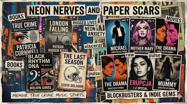 Neon Nerves and Paper Scars — A look at the best books and films hitting the street through April 30