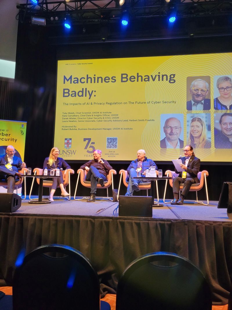 Panel at UNSW Cyber Security Summit AI panel