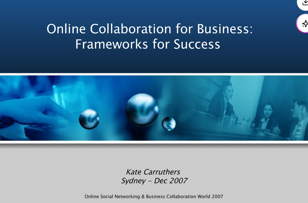 Presentation: Online Collaboration - Frameworks for Success