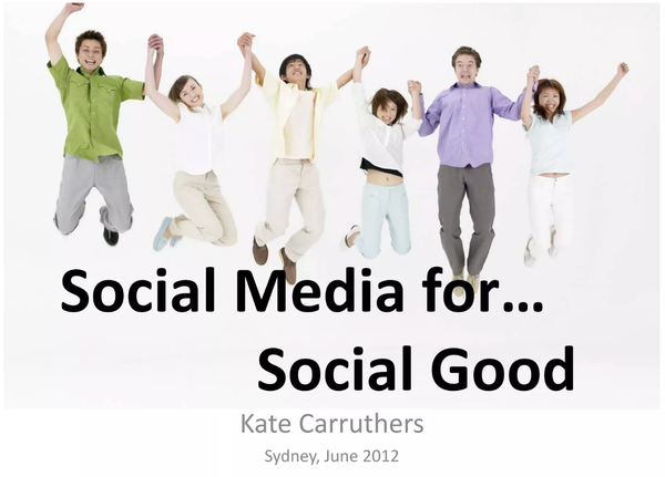 Social media for social good #socent