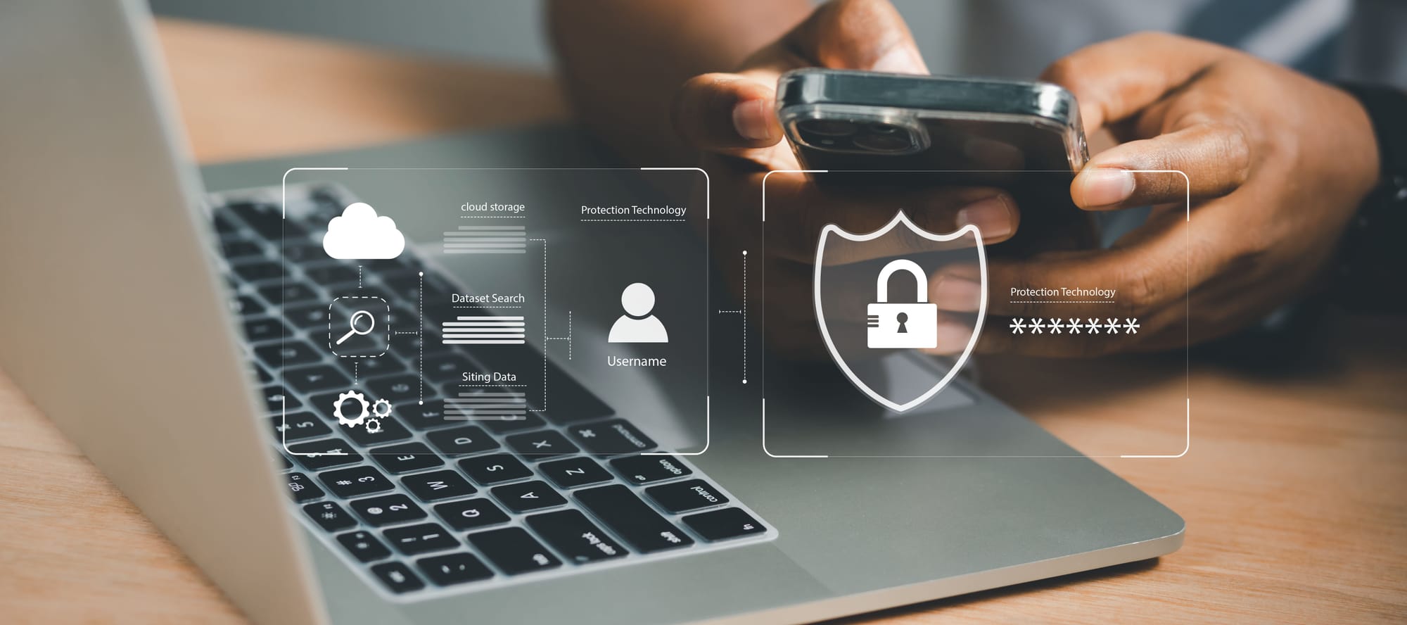 laptop showing technology security