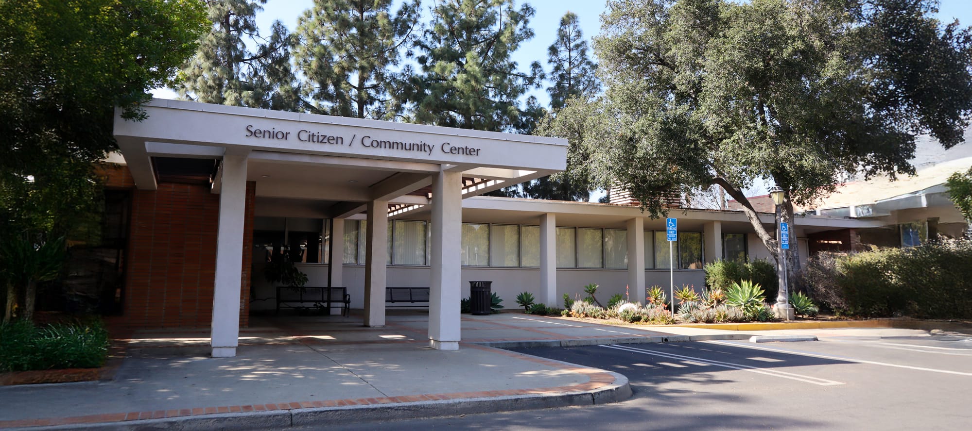 Senior Citizen Building with words 'Senior Citizen / Community Center' written on the front