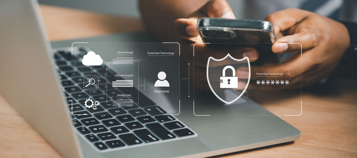 laptop showing technology security