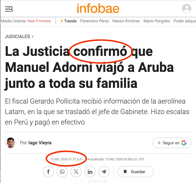 Captura del infobae.com