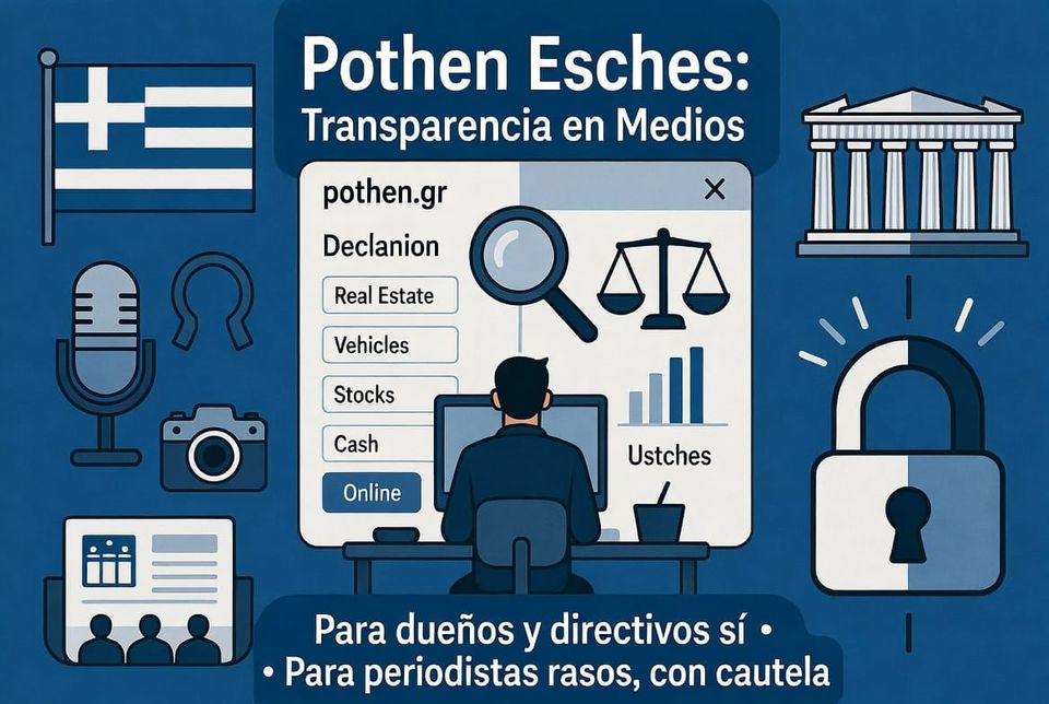 Grecia: régimen de declaraciones juradas para periodistas