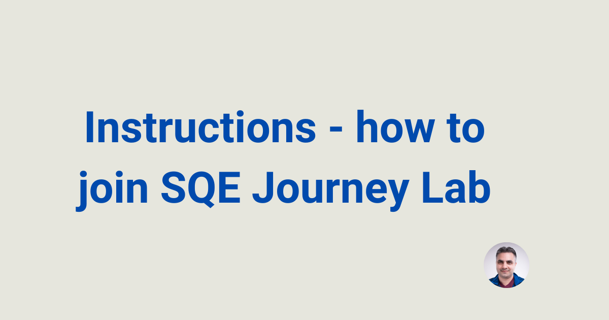SQE Journey Labs