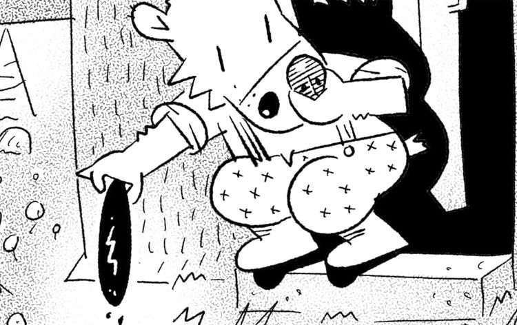 Milo leaves his business card.