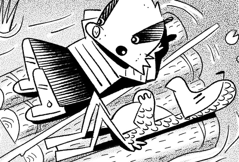 Auk and Eddie go rafting.