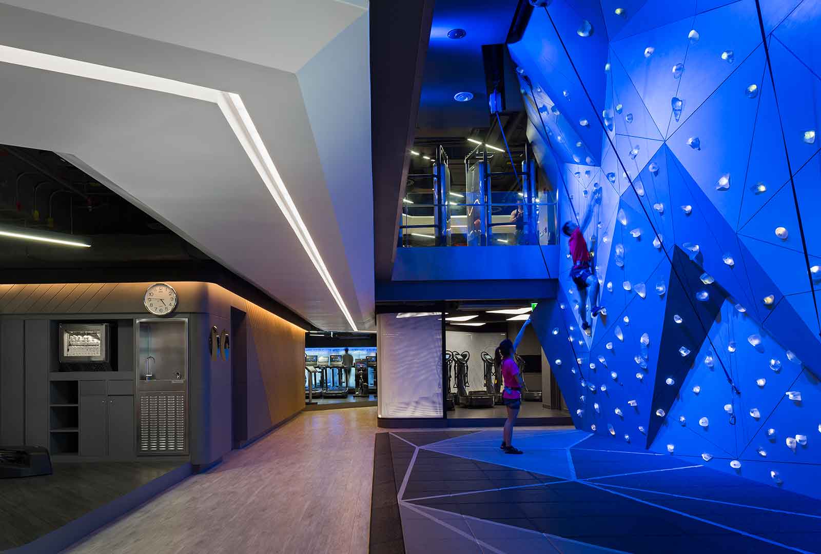 Virgin Actibe gym with climbing wall in Bangkok