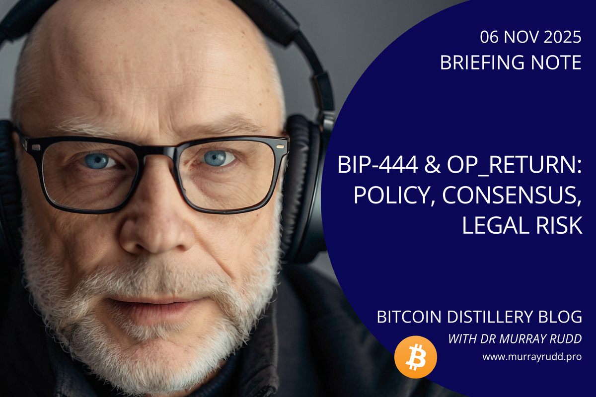 BIP-444 & OP_RETURN: Policy, Consensus, Legal Risk
