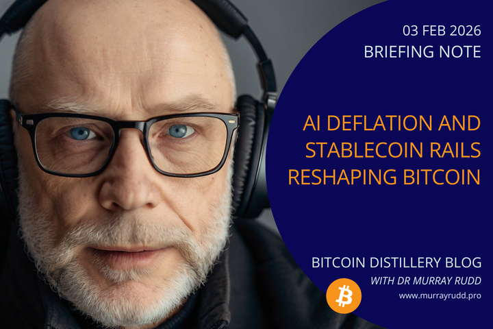 AI Deflation, Stablecoin Rails, and Bitcoin’s Purchasing Power Case