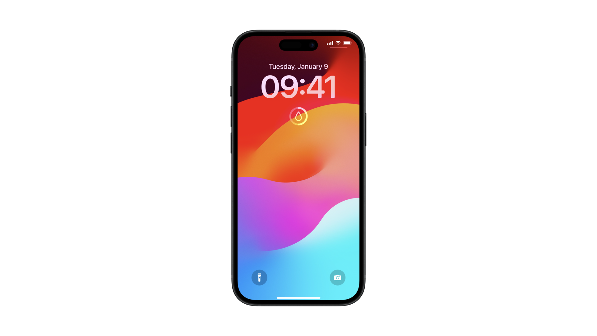 Widget of the Accessory Circular type on the Lock Screen of the iPhone