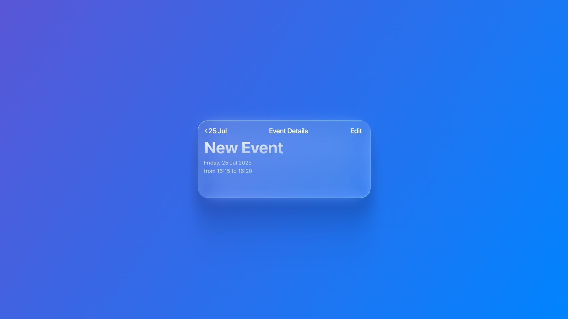 Checking and editing the details of a calendar event