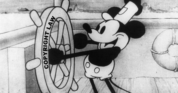 Mickey Mouse and the copyright law.