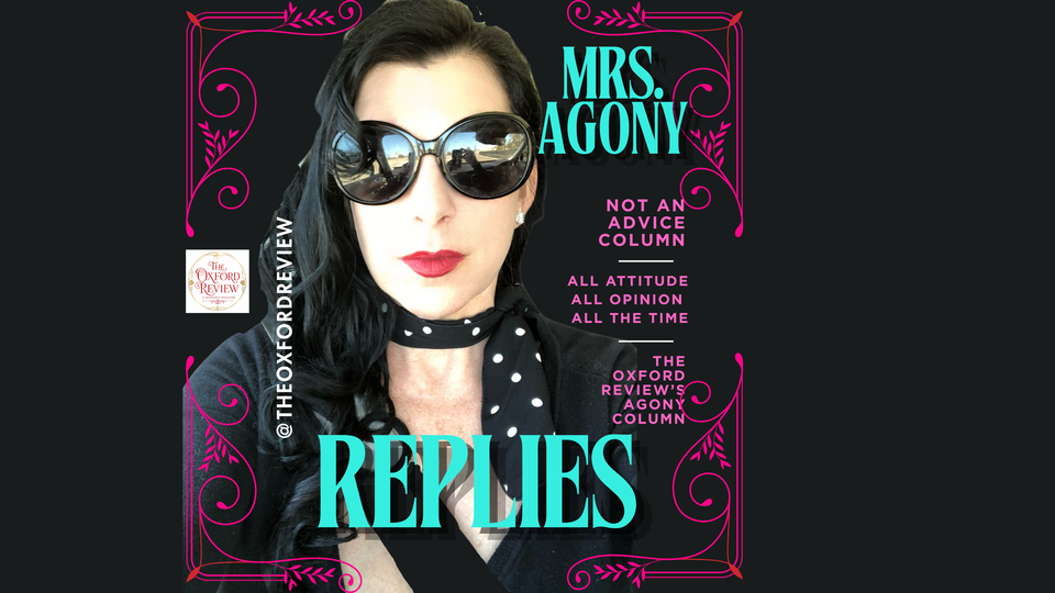 Mrs. Agony Replies