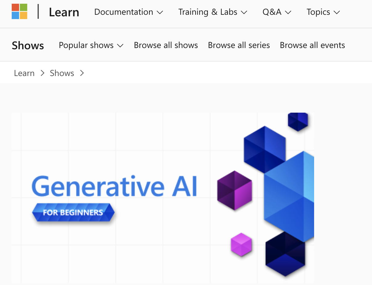 Generative AI for Beginners by Microsoft