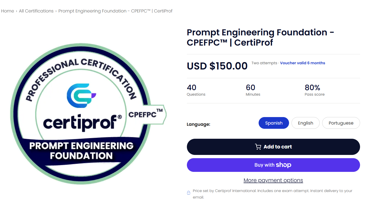 Prompt Engineering Foundation - CPEFPC by CertiProf