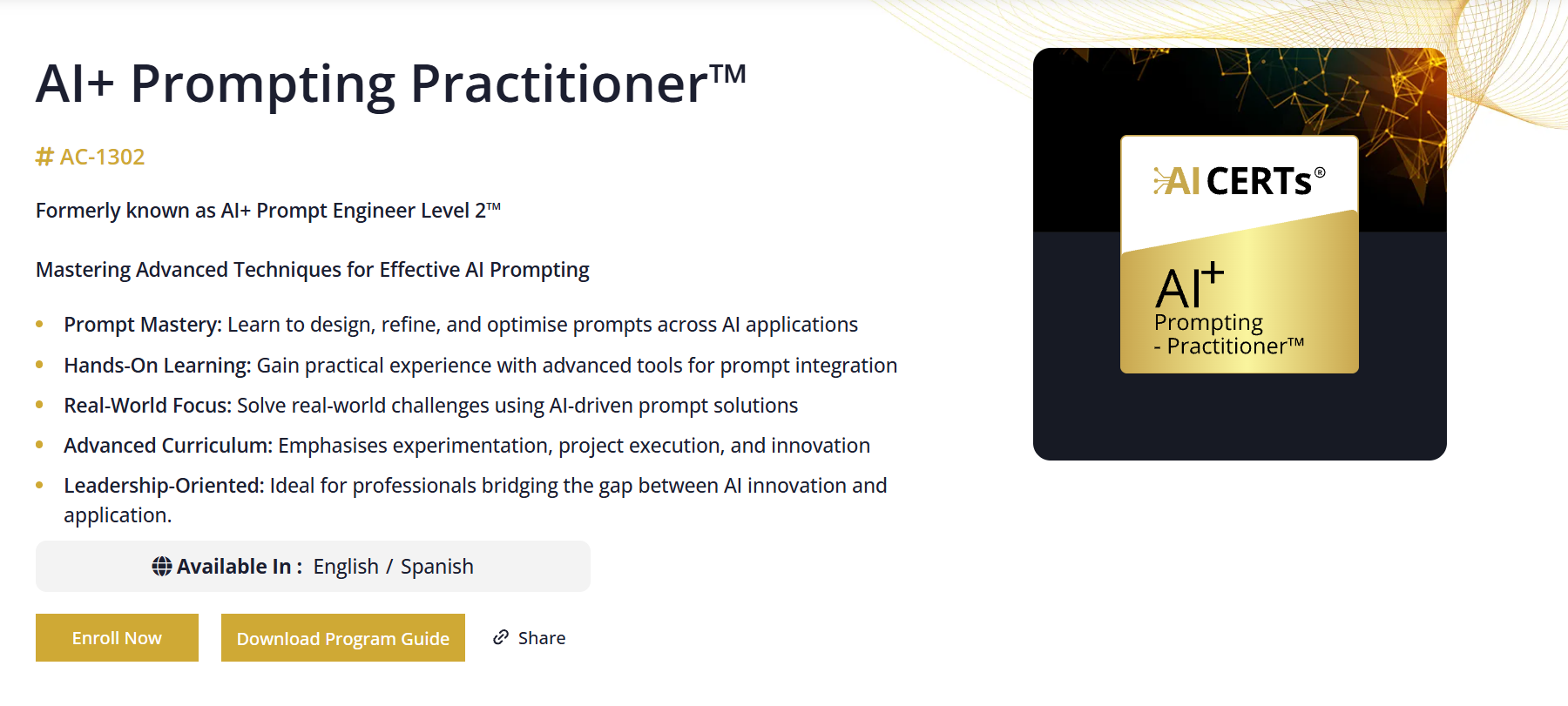 AI+ Prompting Practitioner™ by AI CERTs