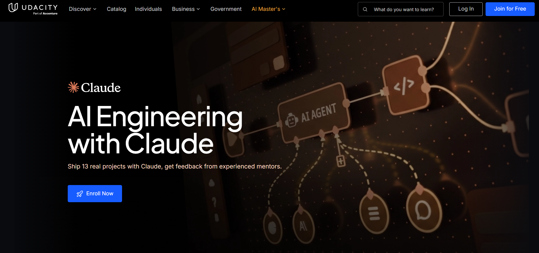 Udacity home page