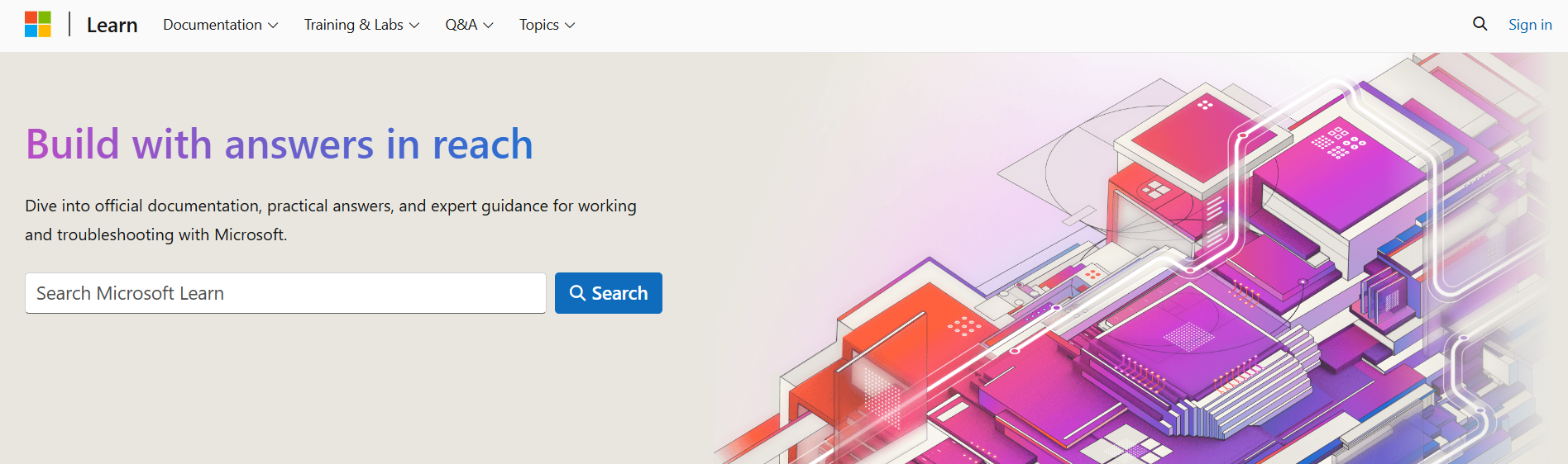 Microsoft Learn home page