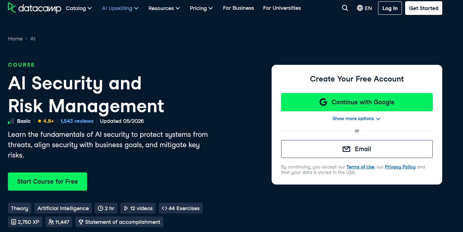 AI Security and Risk Management - DataCamp