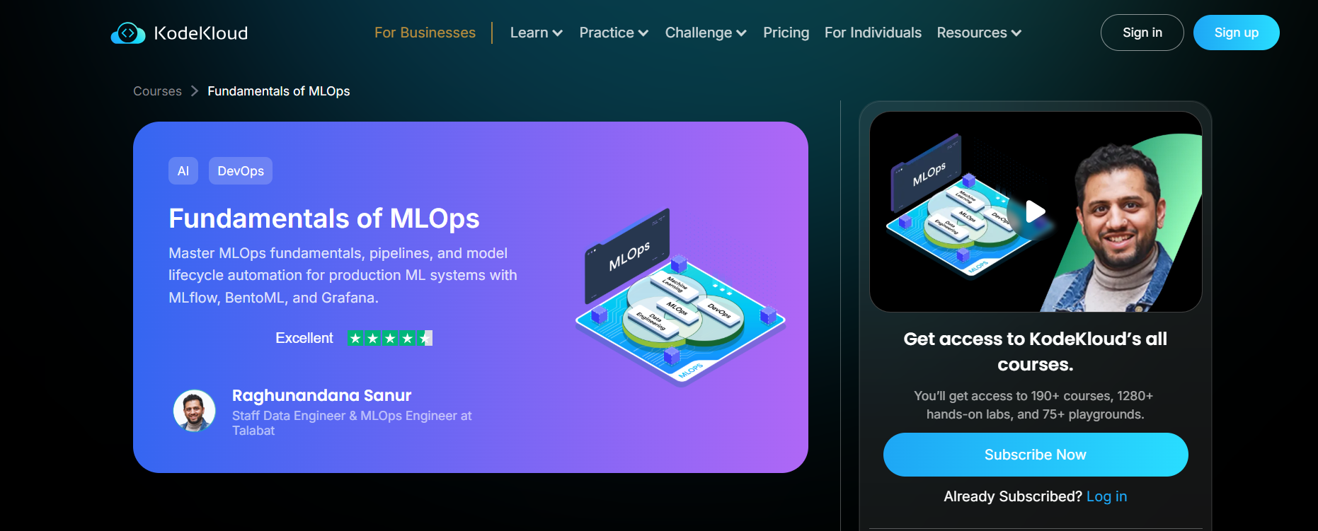 Fundamentals of MLOps - KodeKloud