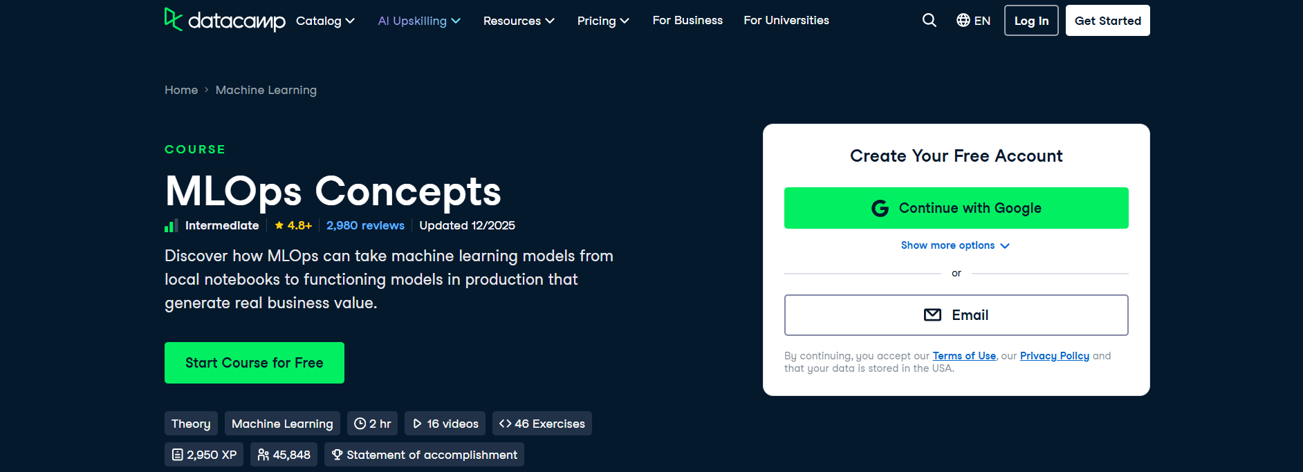 MLOps Concepts - DataCamp