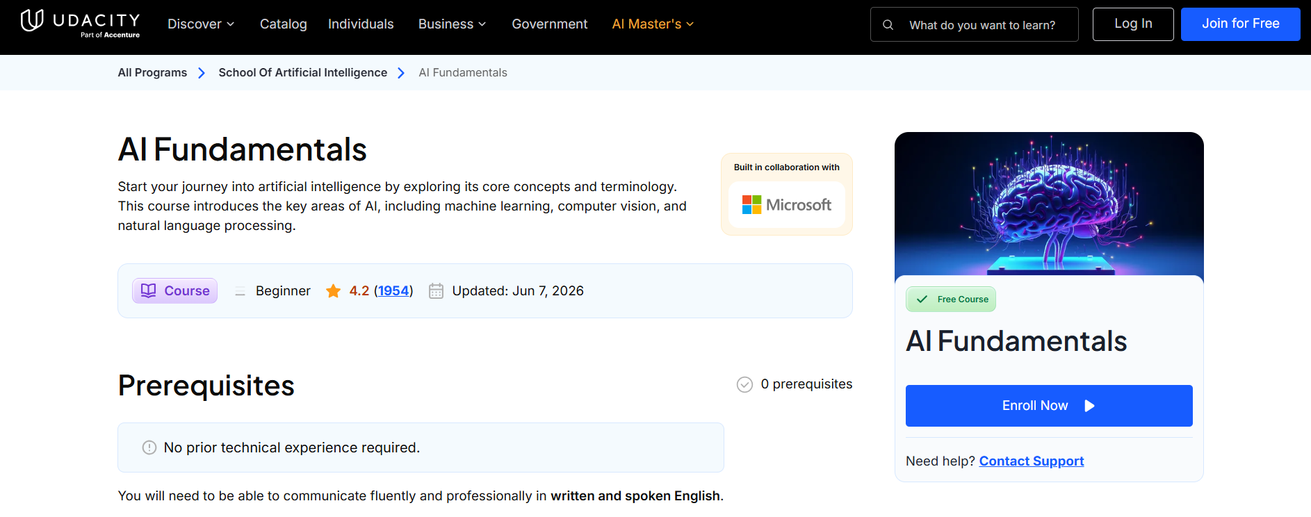 AI Fundamentals by Udacity