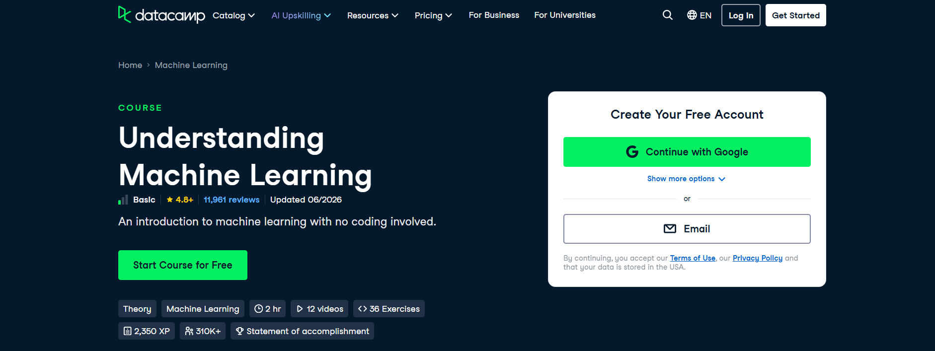 Understanding Machine Learning by DataCamp