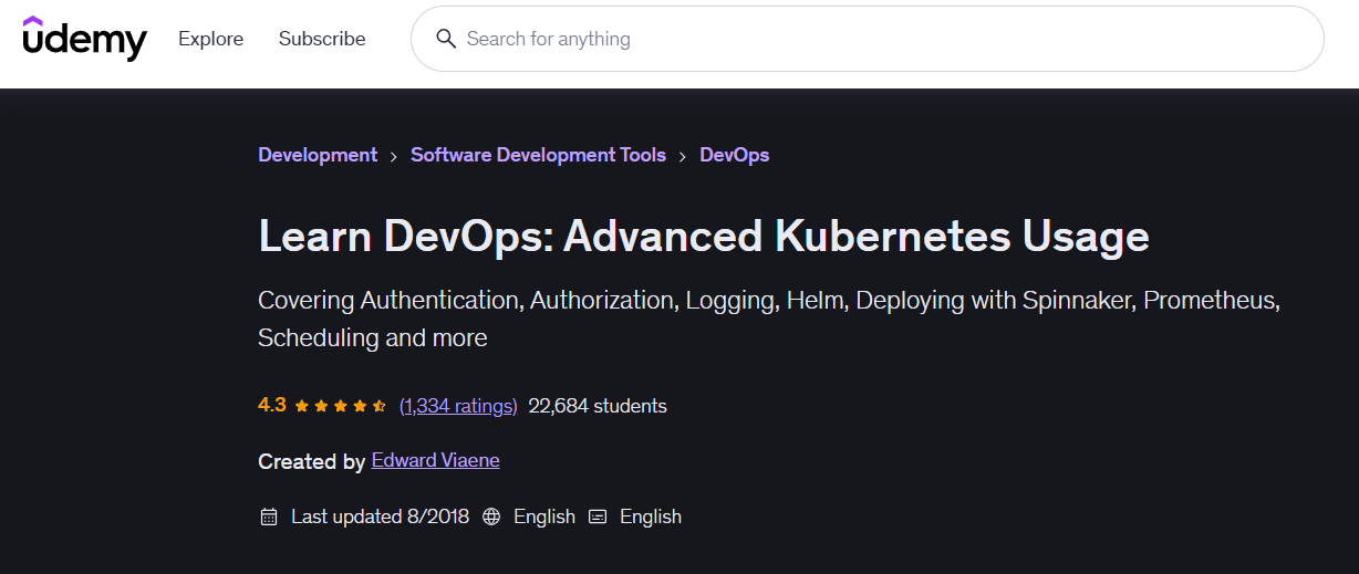 Learn DevOps: Advanced Kubernetes Usage [Udemy]