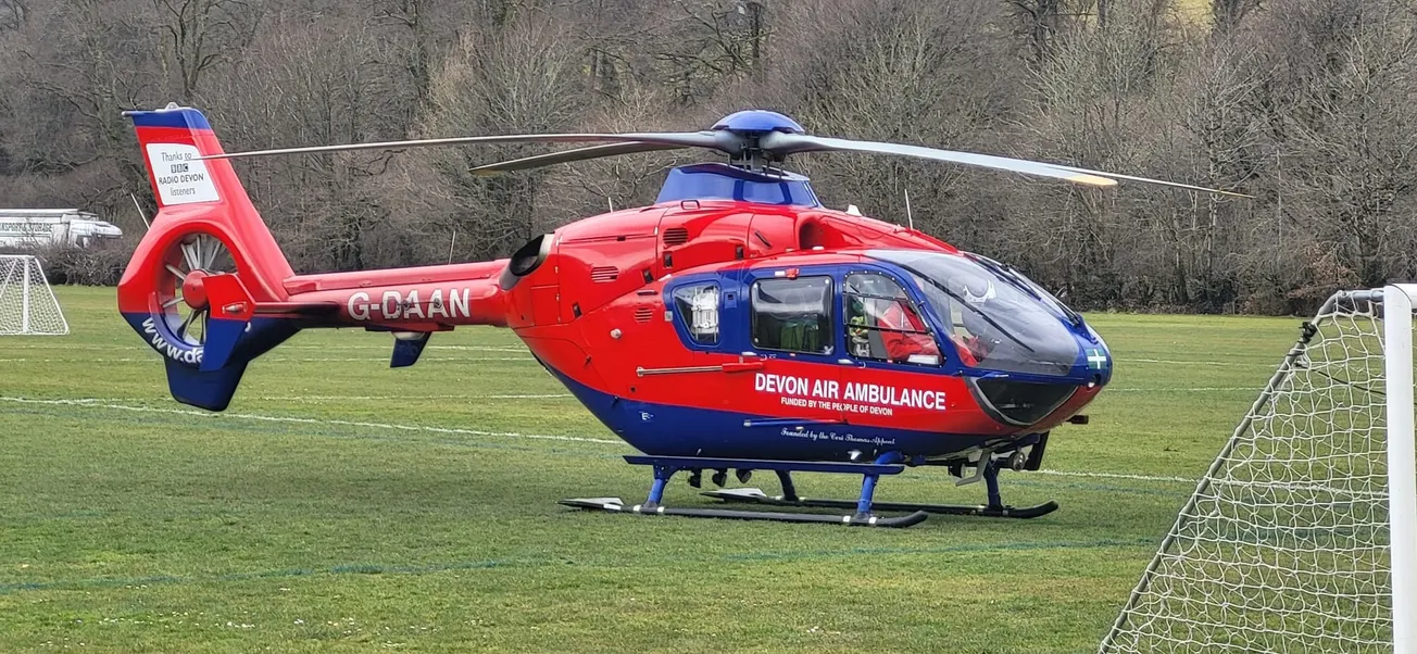 Huge emergency service response in Tavistock